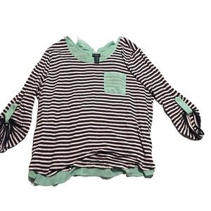 Rue+ 2x Bow-back top